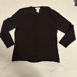 Peck & Peck Black Long Sleeve Top